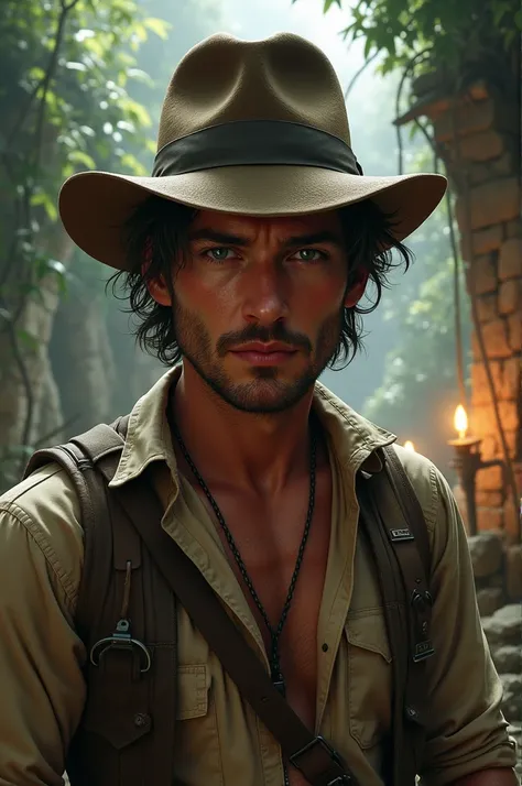  What if Indiana Jones were a , white with slightly slanted eyes 