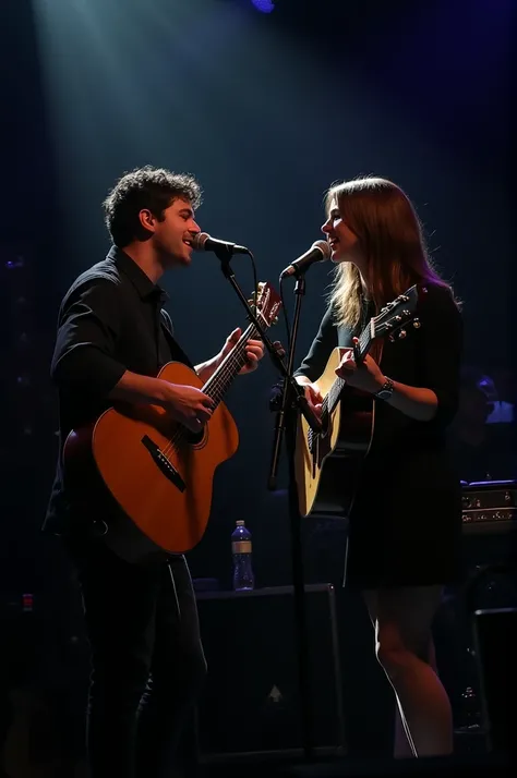 Cooper Koch and Nicole Wallace performing together