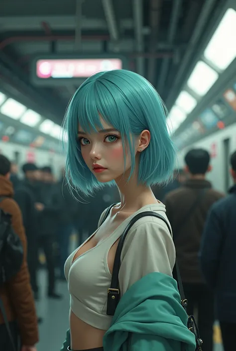 anime chan in real life subway 