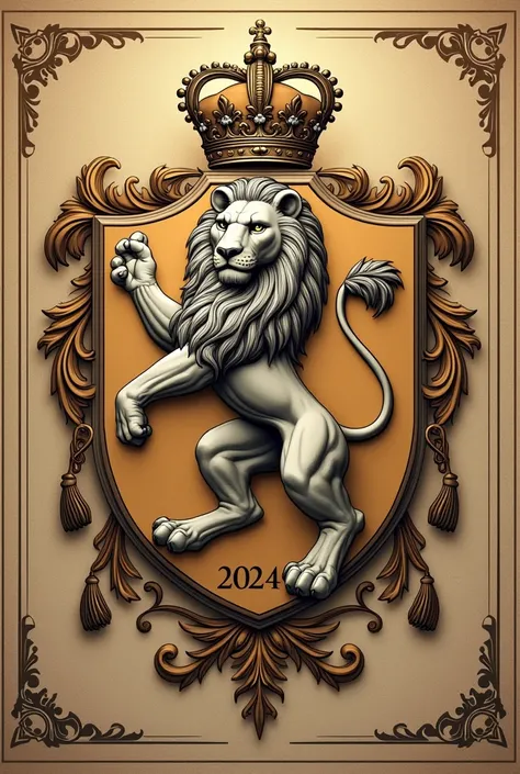 Coat of arms of a written lion class 47 and 5 in 2024