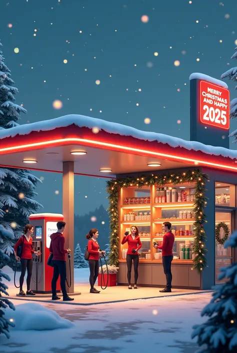 Merry Christmas and Happy 2025 gas station