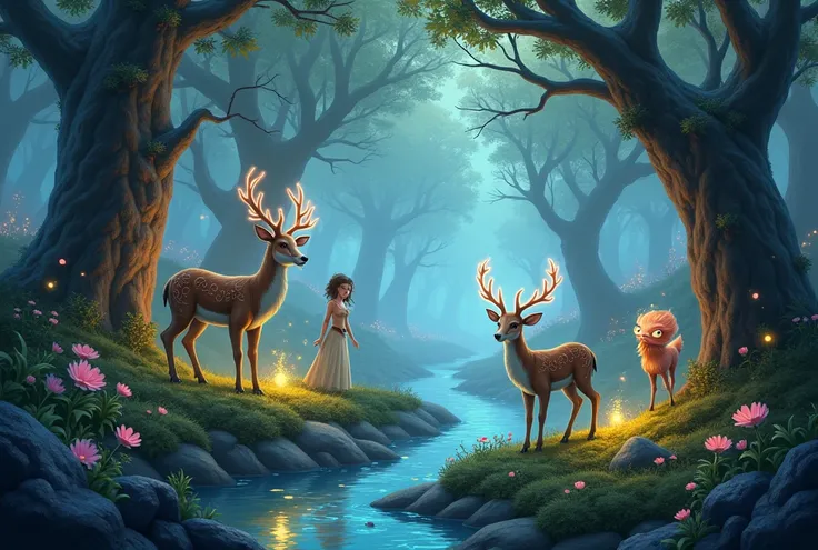 Give me another magic forest with different animals