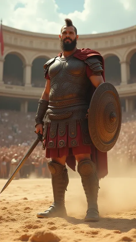 A Roman Gladiator in the Arena