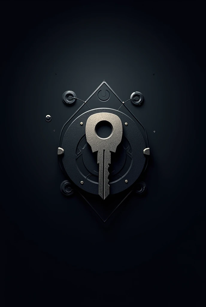  logo with the name key master with a dark background , design referring to car keys  , 