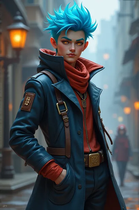 neo,  your character in Arcane
In the vibrant city of Zaun , You imagined  ** Lumos **,  a brilliant inventor with electric blue hair that shone even in the dark . His clothing, , a daring set of leather coveralls with hanging tools, ,  reflected his ingen...