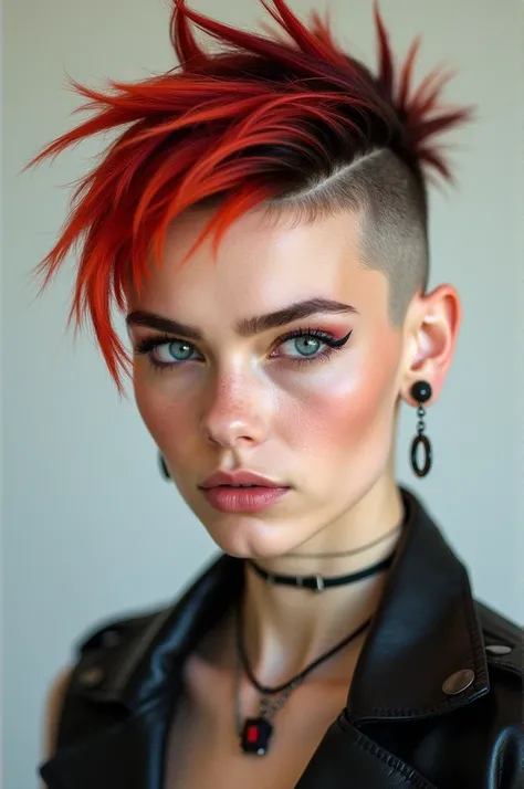 Young woman with rude hair