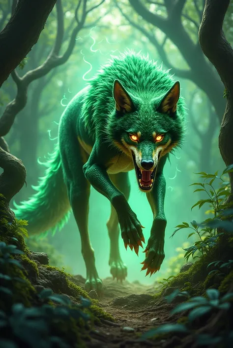 Fusion Wolf + sanke+ fox and fire green 