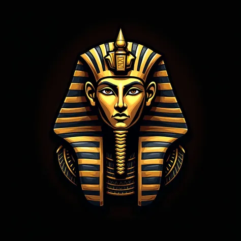 clan logo about Golden Pharaoh and the theme color is black gold and bit of white