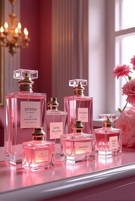  Pink perfumery realistic image 4k
