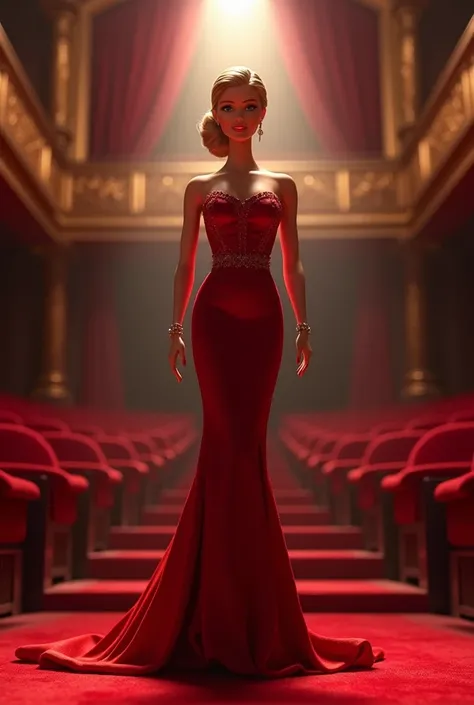 Barbie in red teatre