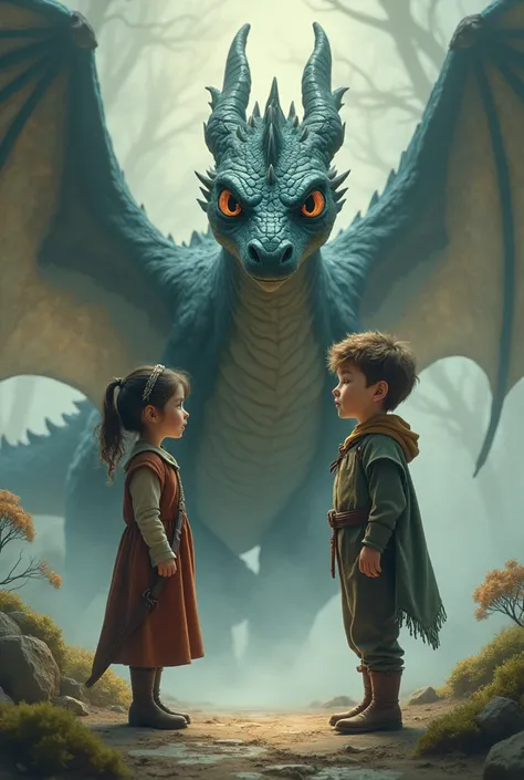 2 young people who are 140cm tall stand facing each other and 1 person gives the dragon  and behind him around the dragon 