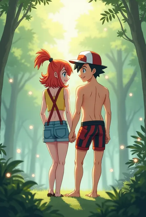 Misty from pokemon and ash in underwear