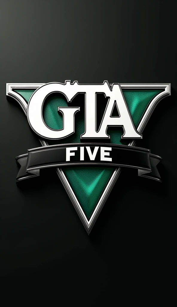 O logo de gta v seria composto por elementos que destacam sua identidade visual.  Here is a description :

"gta"  in capital letters ,  stylized with thick edges , black and white,  that create a three-dimensional effect .

"v" in the center, in great prom...