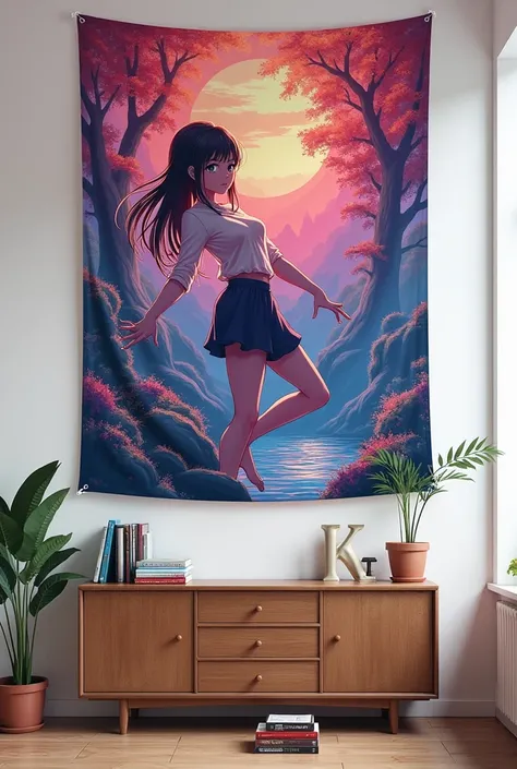 Pendon 20x80 centimeters, with anime background 