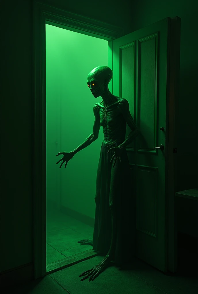 Green skin knocking on the door, Only knocking in image