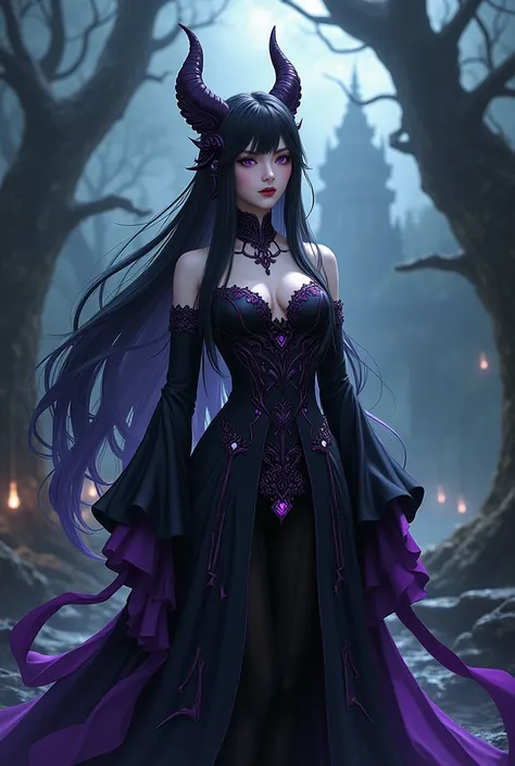 Goth version of yae miko genshin impact