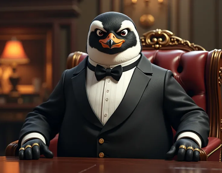 A penguin as a billionaire। 