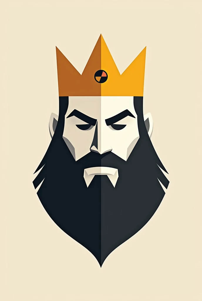 Minimalist kings head icon, feature