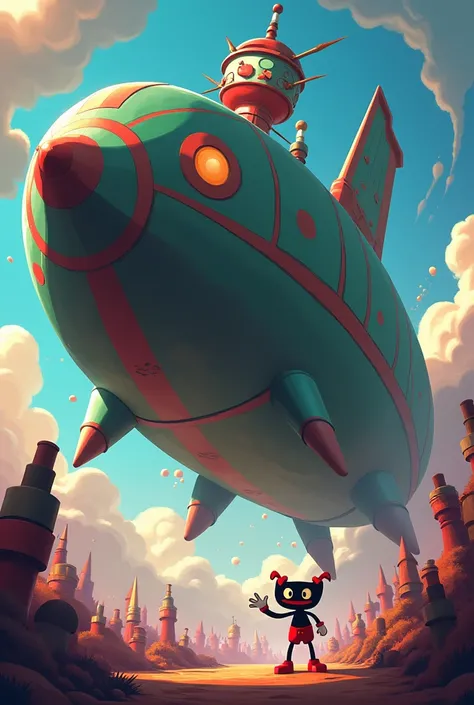 Hilda Berg from Cuphead in her blimp form