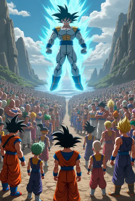 20 dragon ball characters together  preparing for battle