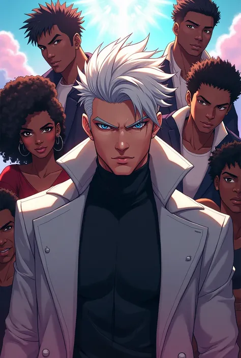 A white-haired male character highlights a lot more anime black people.