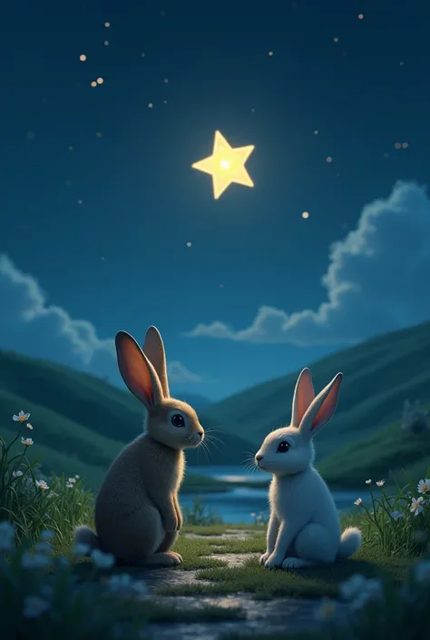 One star speaks to one rabbit