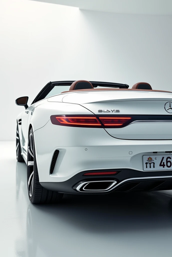 Give me a Back pic of 2025 Mercedes-Maybach SL Mythos color White.