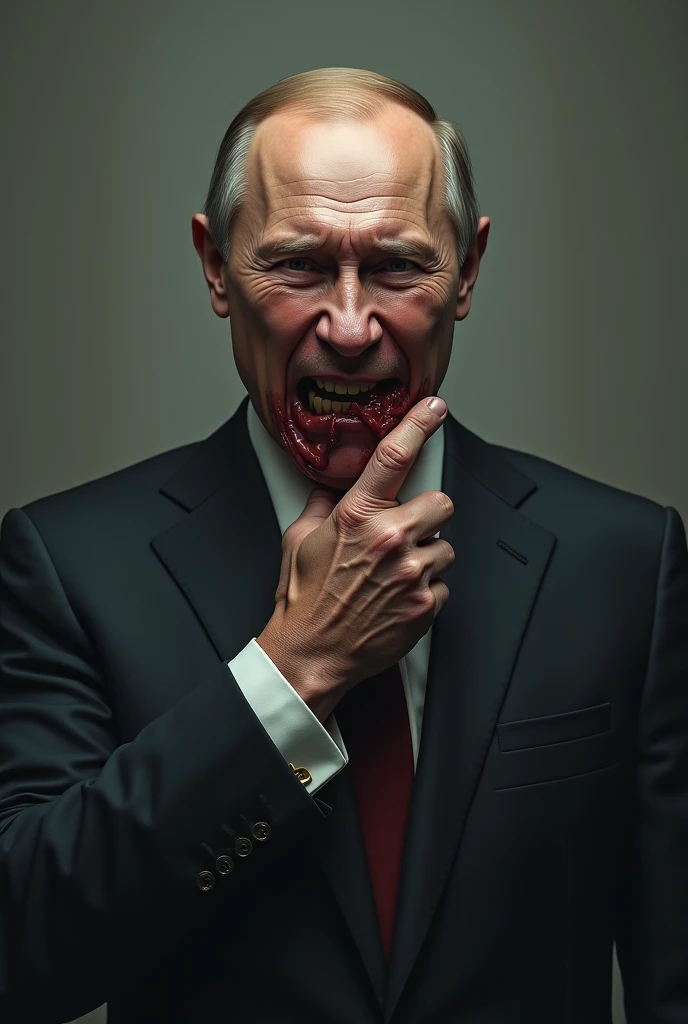 Vladimir Putin wearing a suit finger fuck 