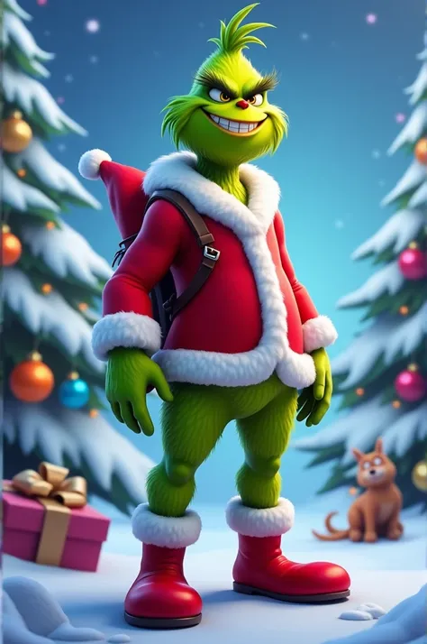 A Fortnite skin of the Grinch in the item shop
