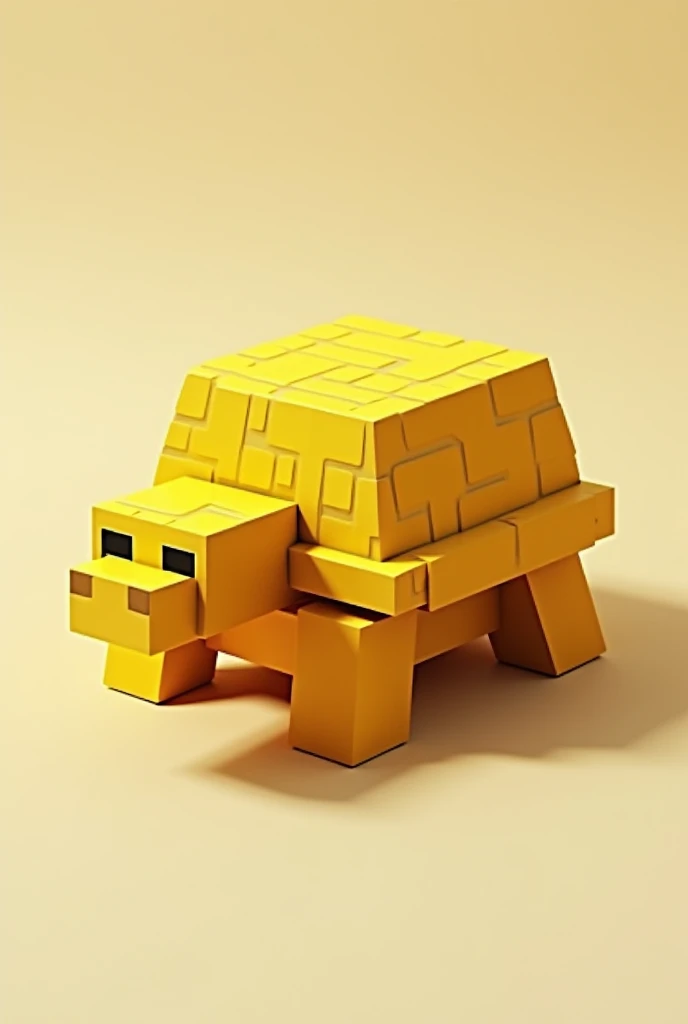 Mexican yellow turtle rough square like Minecraft