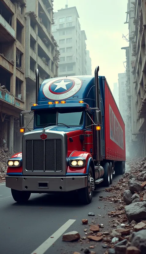 Truck logo captain america marvel , in broken city