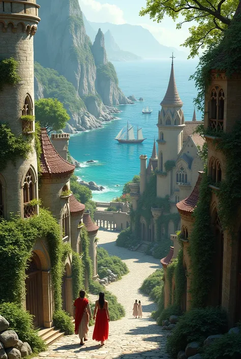 Beautiful, walled Elven coastal City.