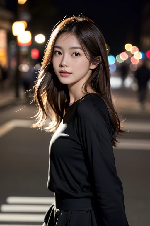 cute japanese female idol, , lovely idol, nervous and shy smile, hair is light brown messy

Walking the city at night, pretty girl , ( delicate eyes, Pretty lips,Glossy lips),(black clothes, Long Sleeve ), full_body

masterpiece, (best quality:1.2), ultra ...