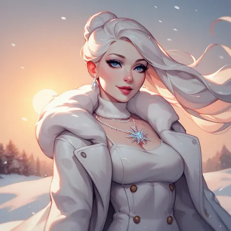  Russian girl ,  sexy, 18 years old, 18th century, white mink coat, winter, Sun, frost.  better quality . 