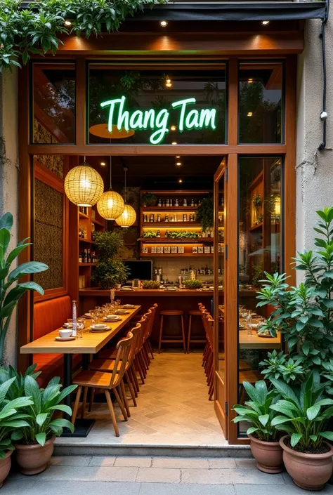 Creating a vegetarian restaurant with the name Thang Tam