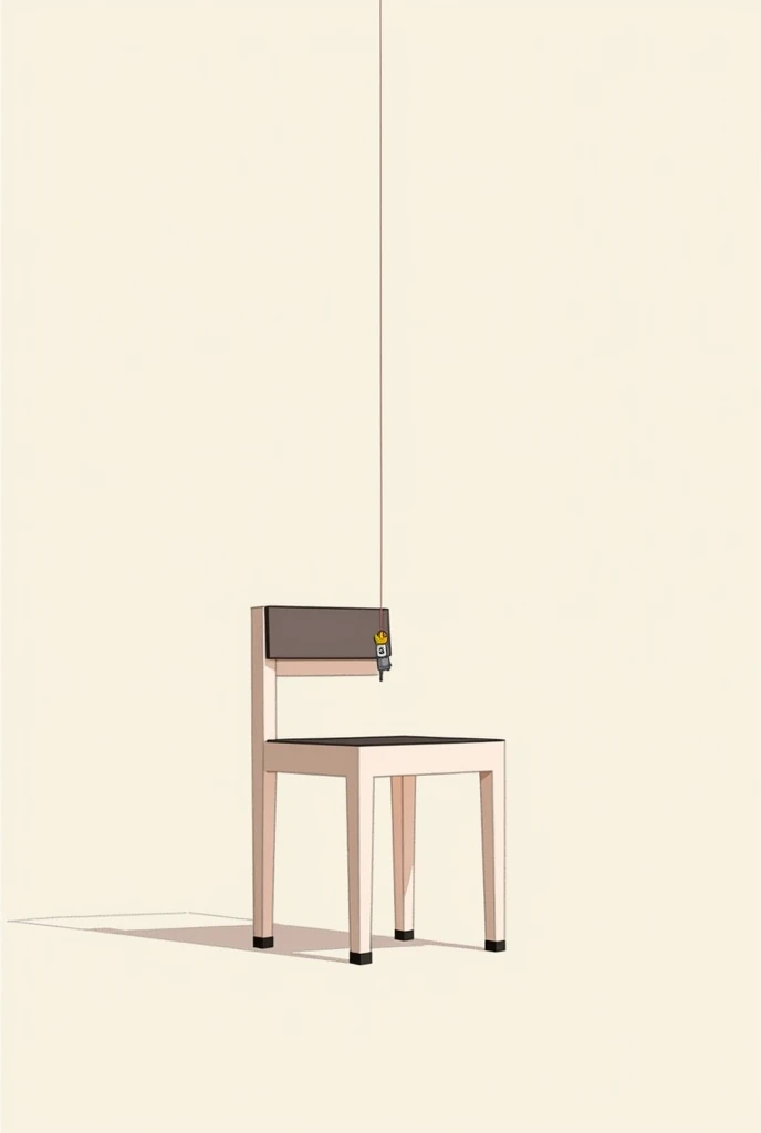 Ilustration Design Graphic like made by adobe Ilustrator and Coreldraw. Two foot hang. There are chair. 