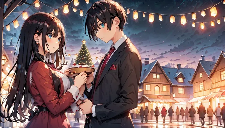 High school couple, Christmas Town 