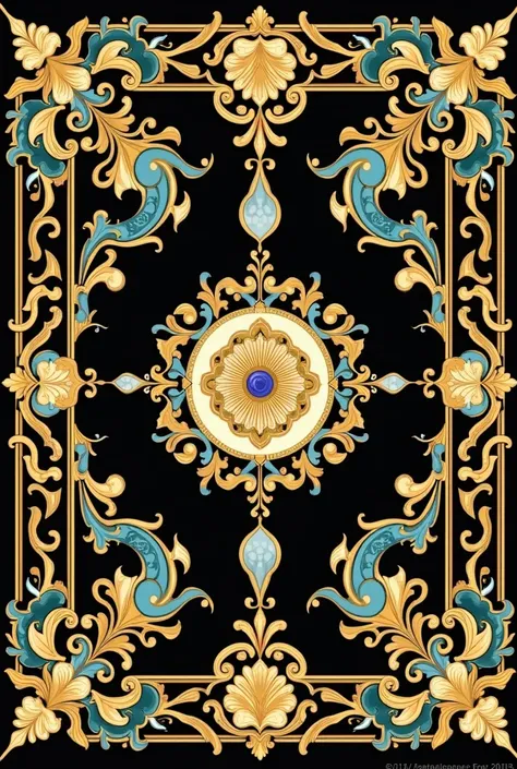  Create a sophisticated design for sublimation in silk ,  inspired by the characteristic Versace style .  The design should classic elements such as golden ,  ornate baroque motifs ,  and details of acanthus leaves ,  combined with elegant geometric patter...