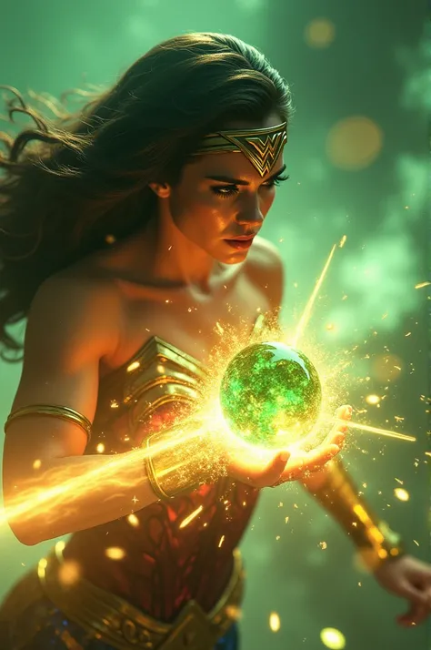  results of action figure wallpaper 8K 1080p HD Glow  +57 accentuate ,  wonder woman is so beautiful her lashings of glowing yellow color hit a large chunk of emerald green gemstone to shatter into pieces,  shimmering stone flakes ,  dust and smoke fill th...