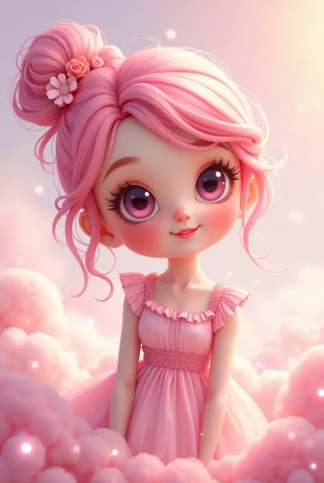 Cute and pink female character