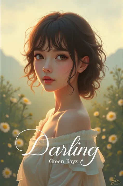 Create an artwork cover for a son which os called darling by artist who is called Green rayz