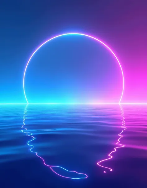 Infinite neon blue and purple background