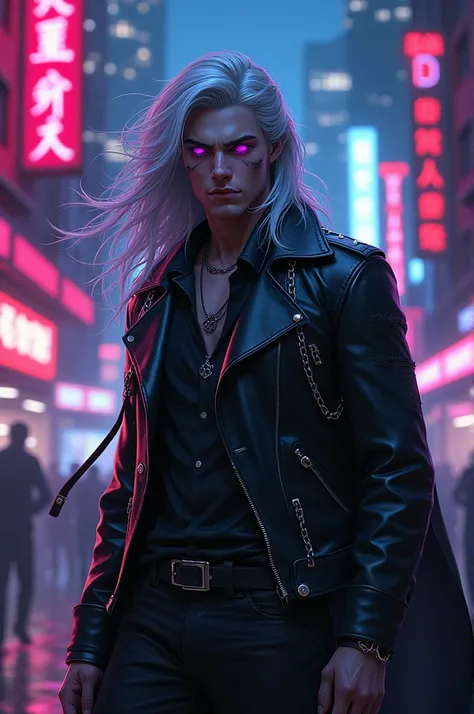  In the dark streets of Piltover ,  turned into  "sable",  a cunning criminal with an enigmatic air . Your hair,  long and silver ,  shone under the neon lights , and your eyes ,  of an intense violet ,  reflected every shadow .  You wore a black leather j...