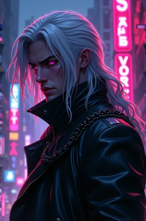  In the dark streets of Piltover ,  turned into  "sable",  a cunning criminal with an enigmatic air . Your hair,  long and silver ,  shone under the neon lights , and your eyes ,  of an intense violet ,  reflected every shadow .  You wore a black leather j...