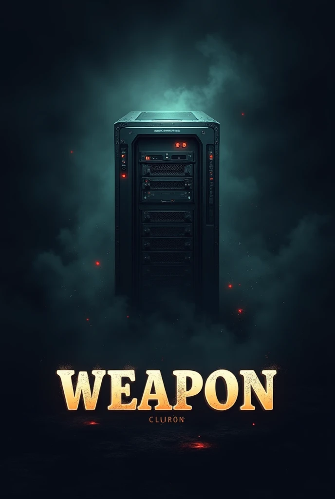 Give me an icon for a server with the name WEAPON with a darker and very dark theme WITH THE NAME WEAPON HIGHLIGHTED