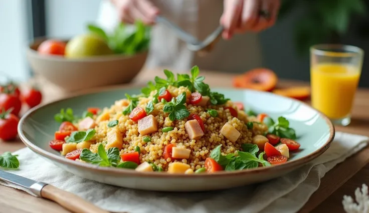 Quinoa "Quinoa is a complete protein, meaning it contains all essential amino acids. Use it as a base for your meals to fuel your workouts