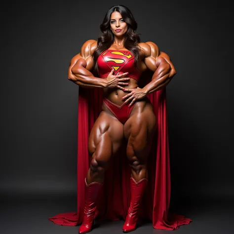 (((FREAKISHLY HUGE MUSCLES))) (((GIGANTIC BULGING MUSCLES))) (((MUSCLES LARGER THAN ANY MAN))) Ifbb pro bodybuilder, thick dense hard packed muscles, insanely sexy dominant and seductive demeanor, Full body shot, Extremely sexy and stunning dense massive b...