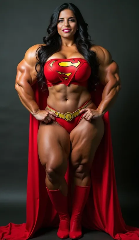 (((FREAKISHLY HUGE MUSCLES))) (((GIGANTIC BULGING MUSCLES))) (((MUSCLES LARGER THAN ANY MAN))) Ifbb pro bodybuilder, thick dense hard packed muscles, insanely sexy dominant and seductive demeanor, Full body shot, Extremely sexy and stunning dense massive b...