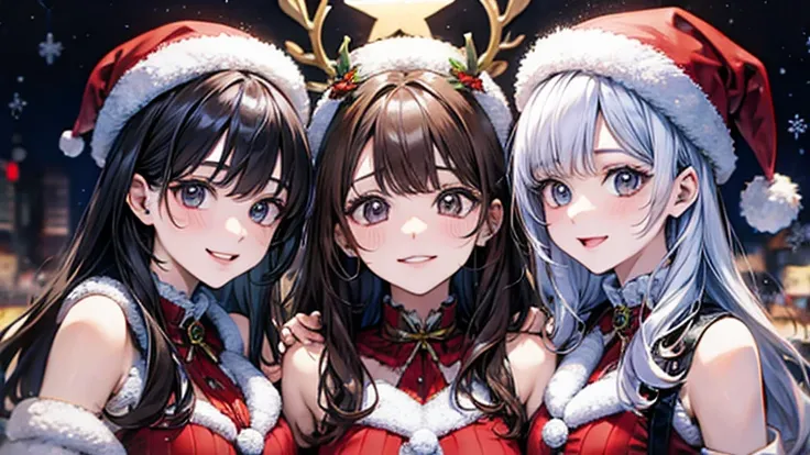 Threesome female idol christmas party