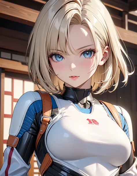 ( Japanese anime style ),  cute, ( android１８Number),  Cowboy Shot , masterpiece:1.5, masterpiece, highest quality, UHD, retina, masterpiece, accurate anatomy, super detailed, high quality, best quality, 8k